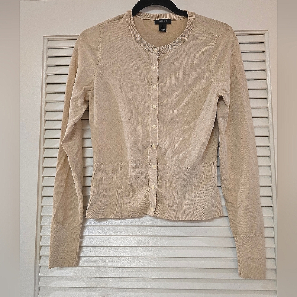 Halogen - Classic Snap-Button Long-Sleeve Lightweight Cardigan Sweater